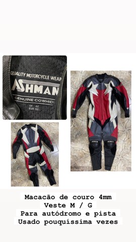 MACACÃO DE COURO PARA MOTO