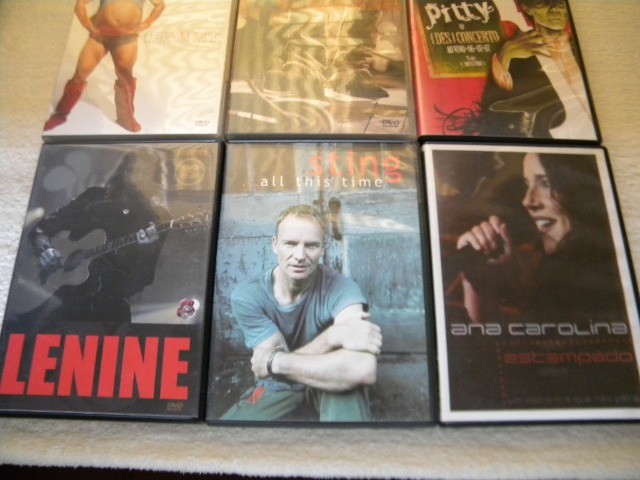 Dvd Lote 6 Festa Ploc 80's/Pitty Des Concerto/Sting All This Time