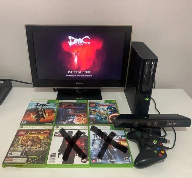 XBOX 360 SUPER SLIM COM KINECT - Consoles de Vídeo Game - Jardim