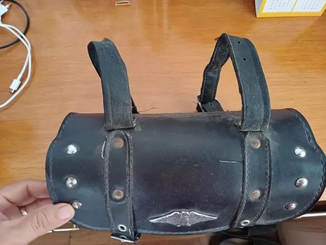 Alforge couro antigo moto - Foto 3