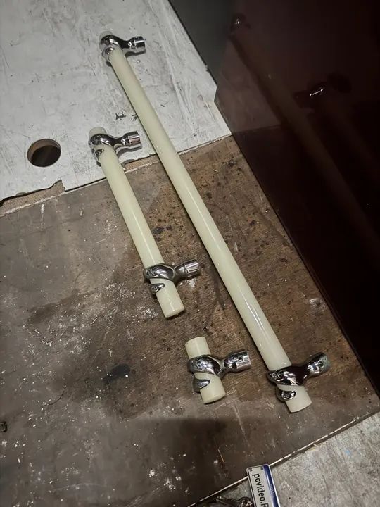 Conjunto vintage de porta toalhas banho mão e rosto perfeitos anos 60 - Foto 6