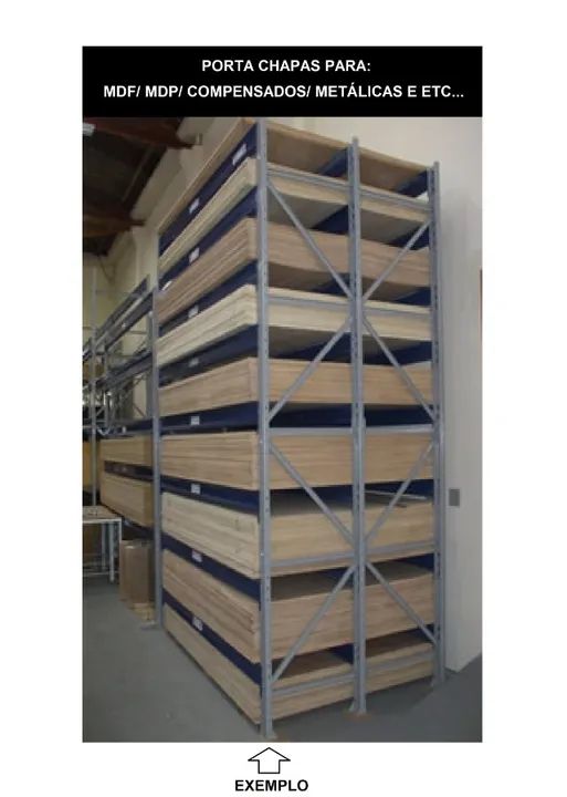 Porta Paletes Para Painéis de MDF-MDP-COMPENSADOS-CHAPAS METÁLICAS ETC... - Foto 5