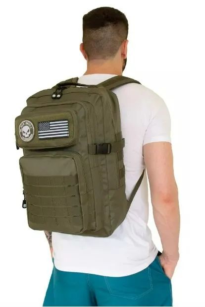 Men's Black Skull Backpack, Durable, Laptop-Compatible64231136048257124