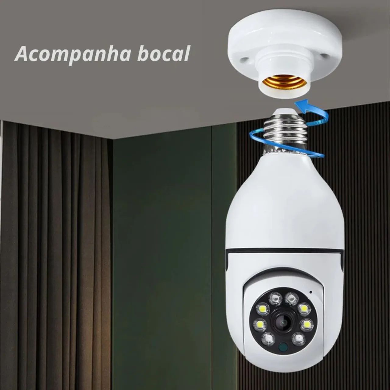 Câmera de segurança Wi-Fi disfarçada de lâmpada