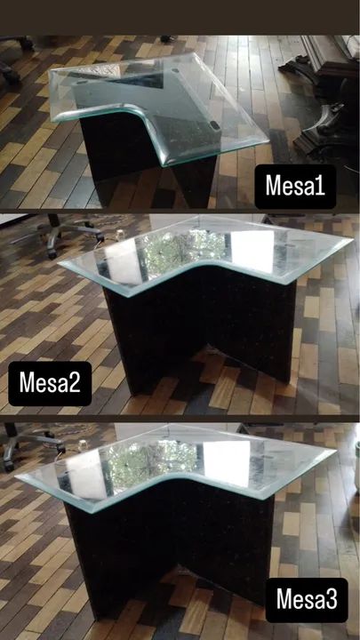 Mesa de Canto em Vidro Temperado