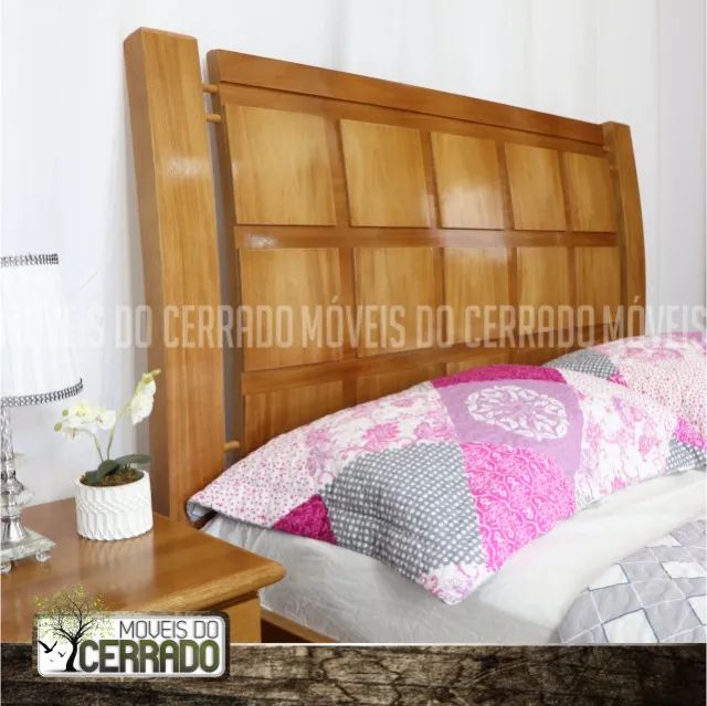 Cama Casal de Madeira 15 Quadros - Foto 2