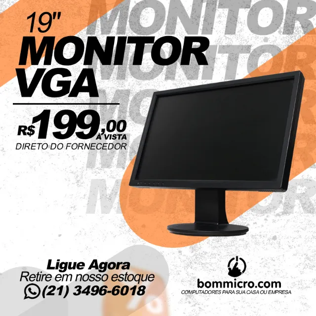 monitor 19" polegadas vga