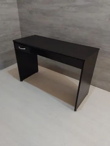 mesa reta preta para escritorio - Foto 3