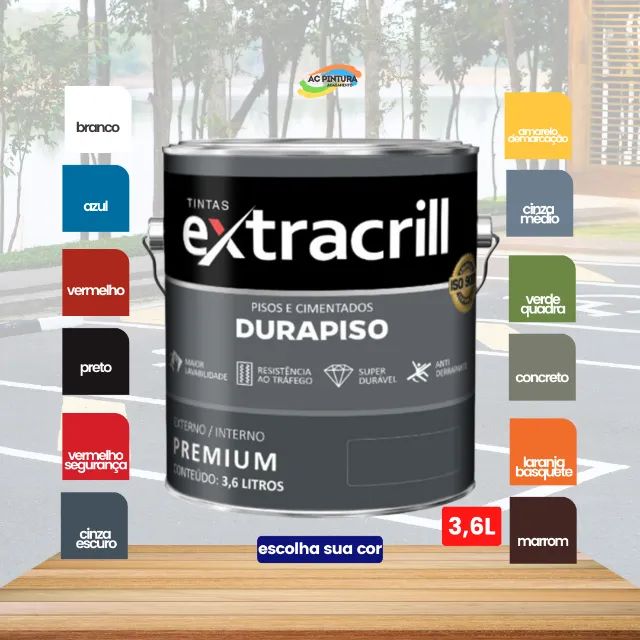 Tinta Pinta Piso Extracrill Piso Dura + Galão / Lata  - Foto 2