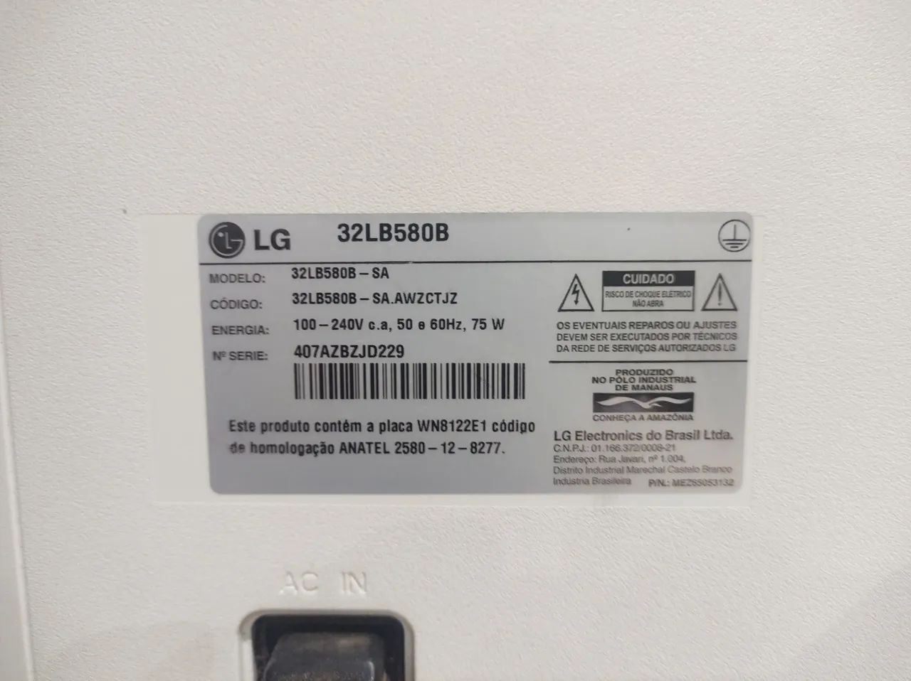 TV LG 32LB580B com tela de 32 polegadas - Foto 3