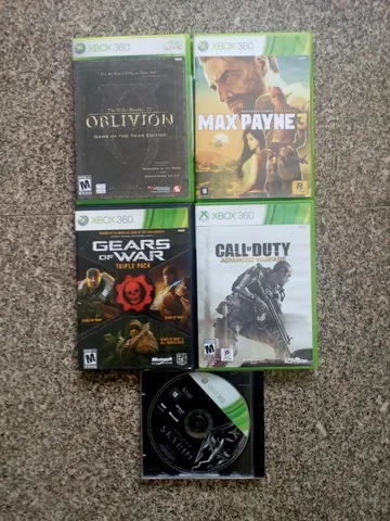 Game Jogo Xbox 360 Original Max Payne 3 Oblivion Gears of War Importado