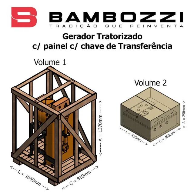 Gerador Tratorizado Agribam Bambozzi 40 KVA 220/440 - Pronta Entrega - Foto 3