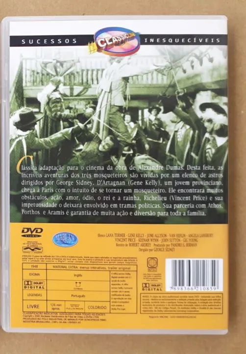 DVD Os Três Mosqueteiros 1948 - Foto 2