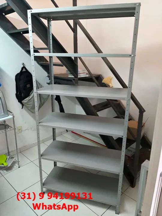 Estante Prateleira para Comércio e Lar Funda 40cm com Reforço Ômega - Entrega Grátis! Nova - Foto 6