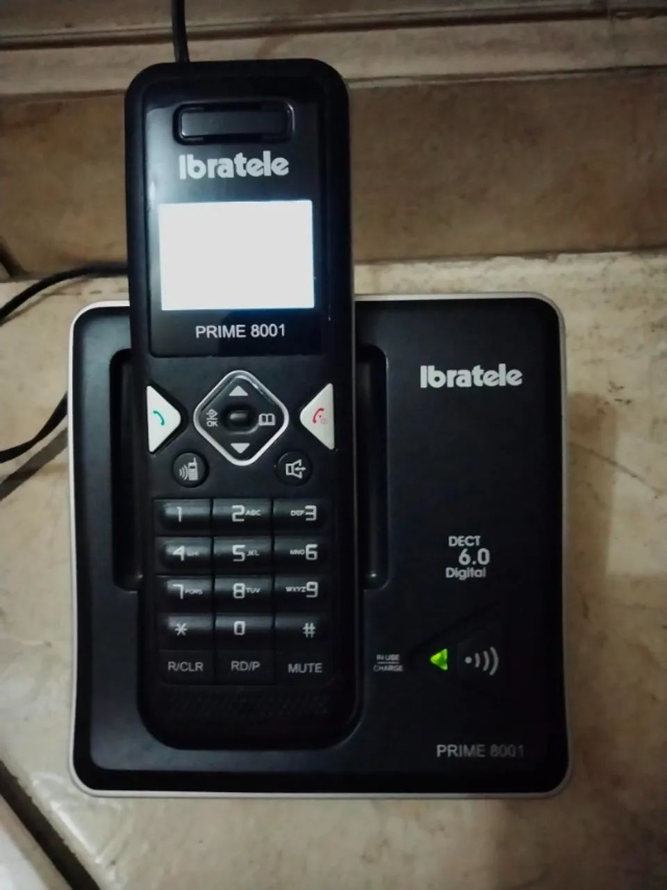 Telefone sem fio Ibratele Prime 8001 com base é fonte ( Sem teste )