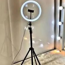 Ring Light Led celular selfie Iluminador 26cm 10 Polegadas Completo Tripé 210cm - Foto 3