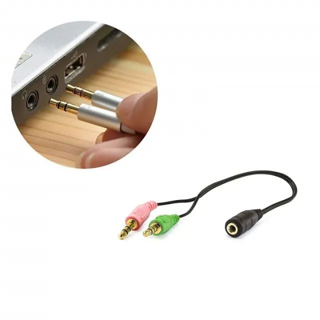 Divisor Cabo P3 Y 1 Femea 2 Macho Stéreo P/ Fone De Ouvido - Foto 2