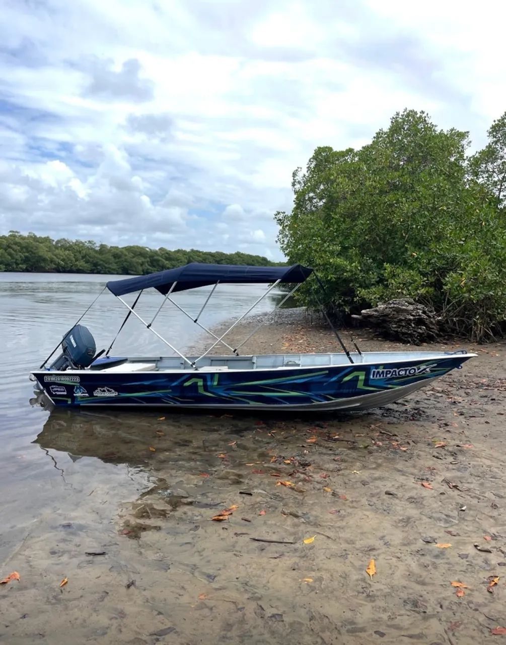 Barco alumínio motor 25hp completo - Foto 3