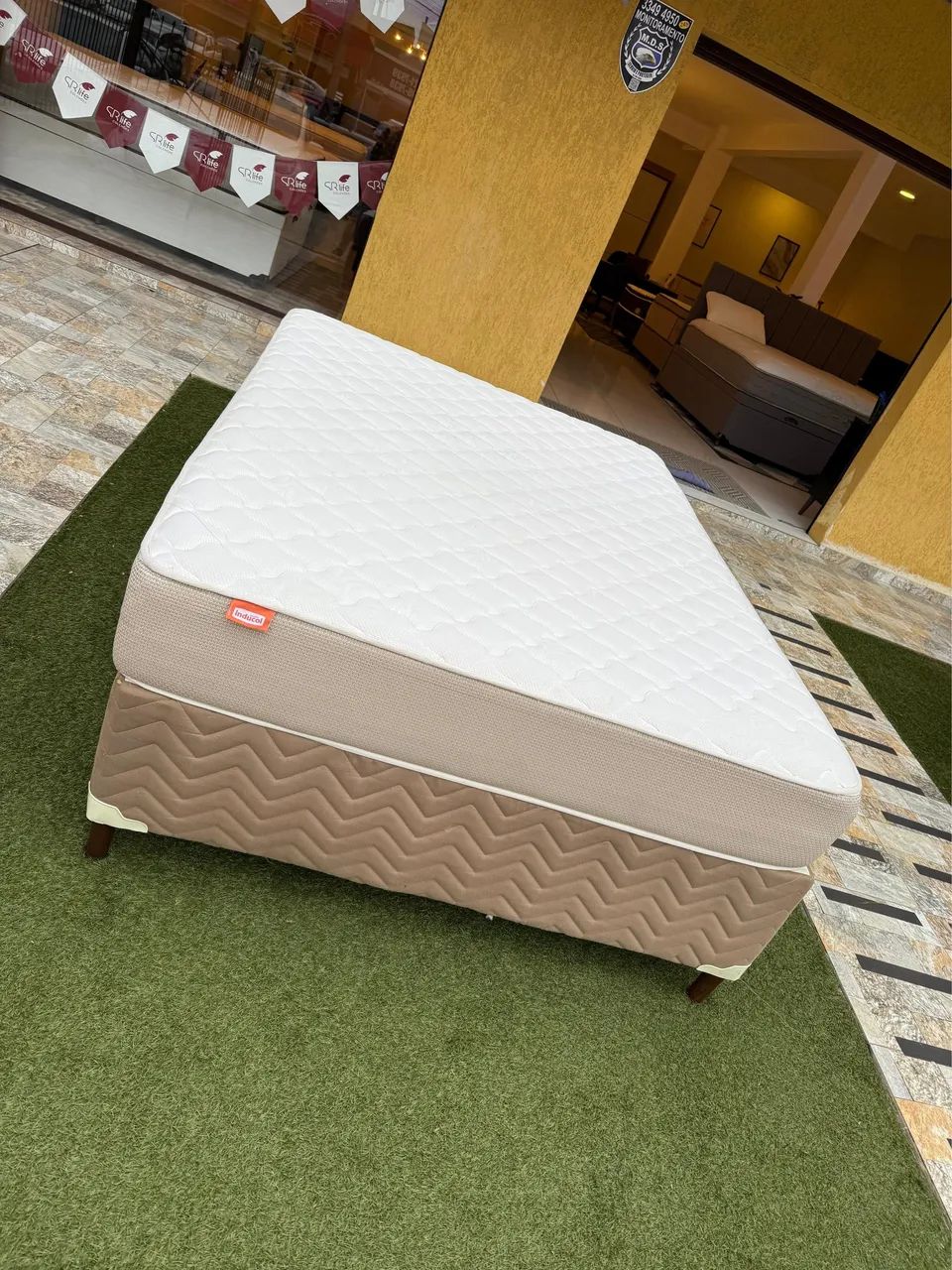 Colchão de casal + BASE BOX - Entrego!  - Foto 4