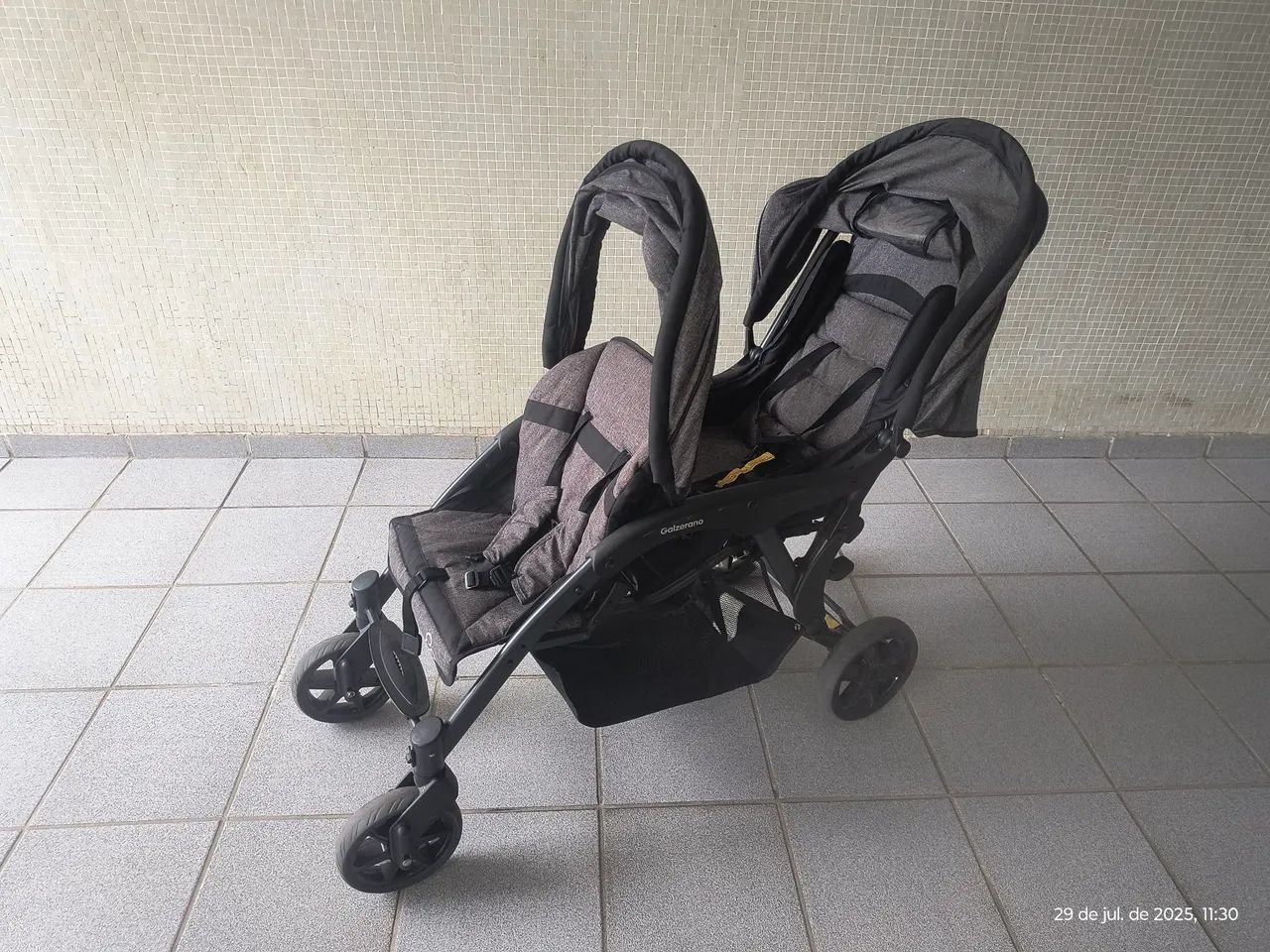 Carrinho de Bebê Galzerano Doppio  - Foto 3