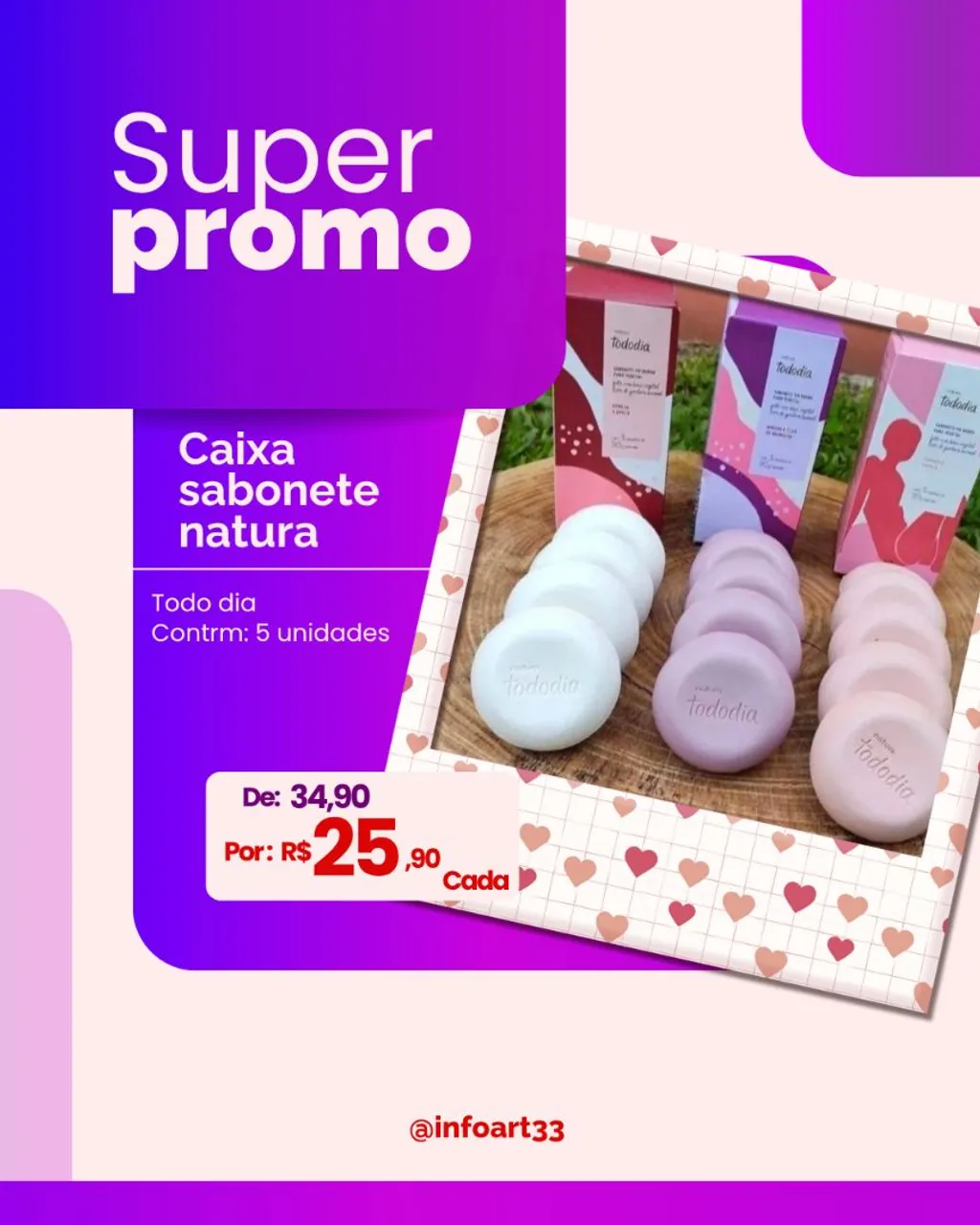Caixa de Sabonete Natura Tododia - Super Promo!