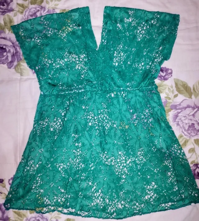 SAÍDA DE PRAIA INFANTIL RENDA VERDE