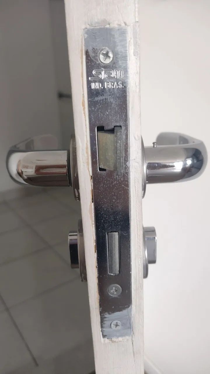 Fechadura Stam 803/37 Roseta Redonda Polida  - Foto 2