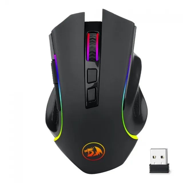 Mouse Gamer Redragon Griffin, 8000 DPI, Wireless, 7 Botões Programáveis - WZetta