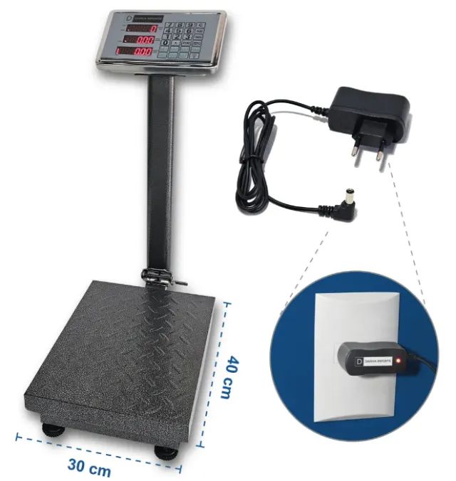 Balança Digital 150kg Plataforma Reforçada C/bateria Bivolt. - Foto 2