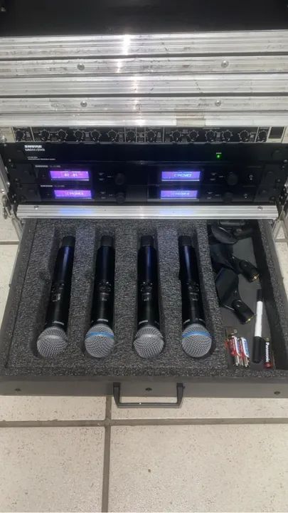 Vendo rack com sistema Shure slxd4d