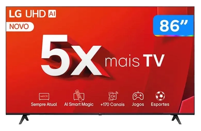 Smart TV LG UHD AI 86 polegadas