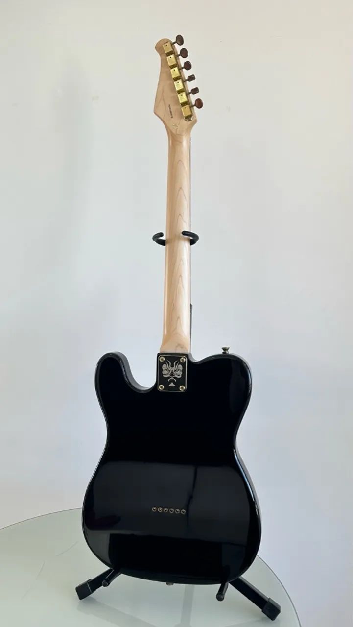 Guitarra Seizi Vintage Saitama Tl All Black Gold + Case