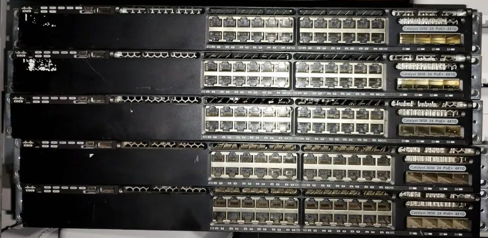 Switch Cisco Catalyst WS C3650-24PS-E 24 Portas Gigabit POE+ 4 SFP