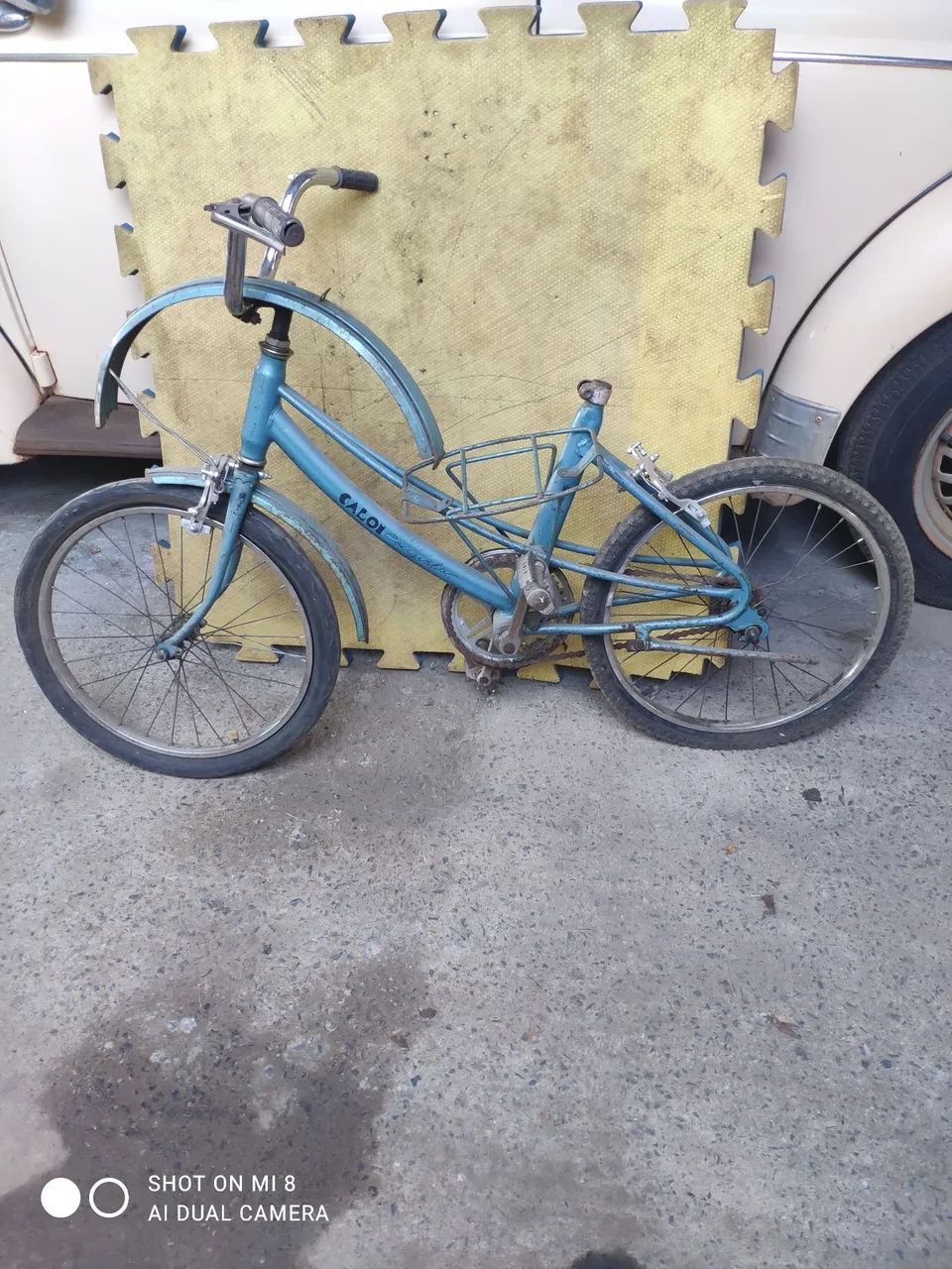 Bicicleta antiga azul aro 20  - Foto 2