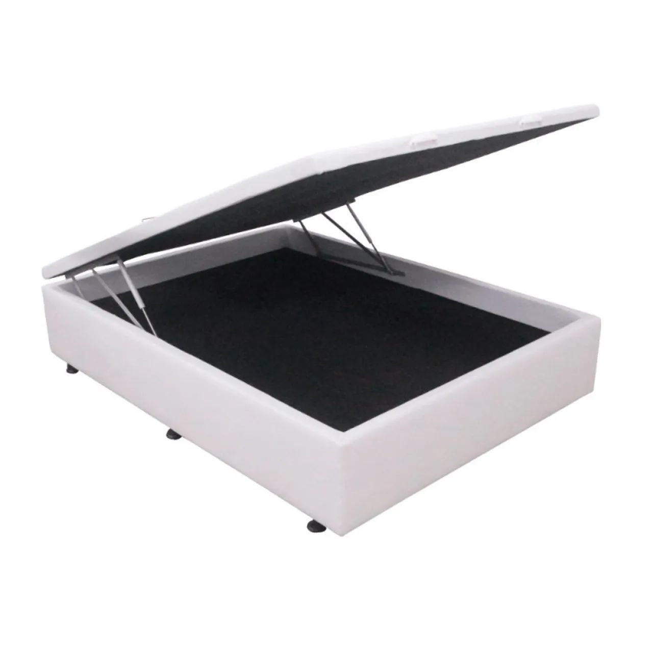 Base Box de Casal Baú Branco 138cm Bacetto (entrega grátis)