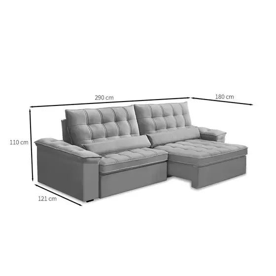 Sofá Firenze 2,90 M Retrátil e Reclinável D26 Fazemos entrega novo - Foto 2