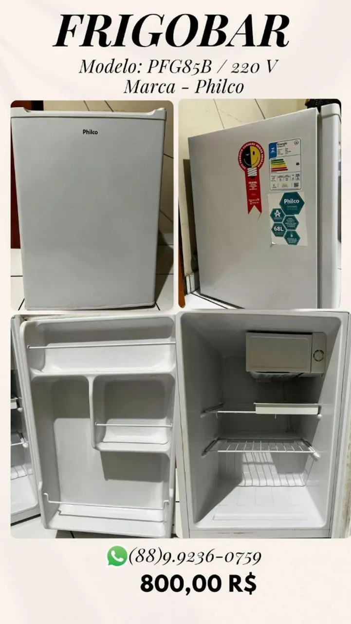 Frigobar Philco PFG85B - 68L