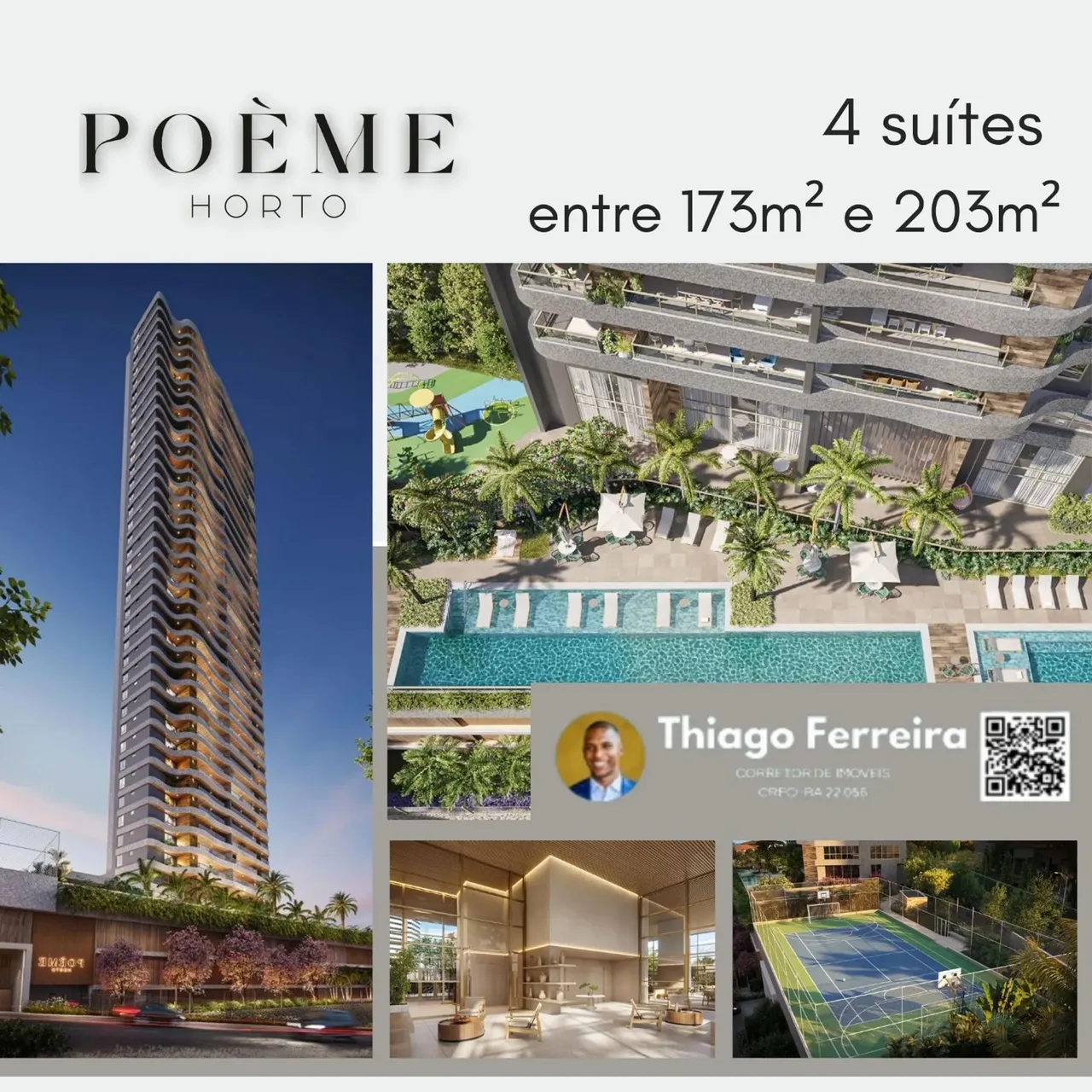 Poeme Horto, Apartamento Nascente, Com 4 Suítes Entre 173M² E 203M² Com 3 Ou 4 Vagas De Ga