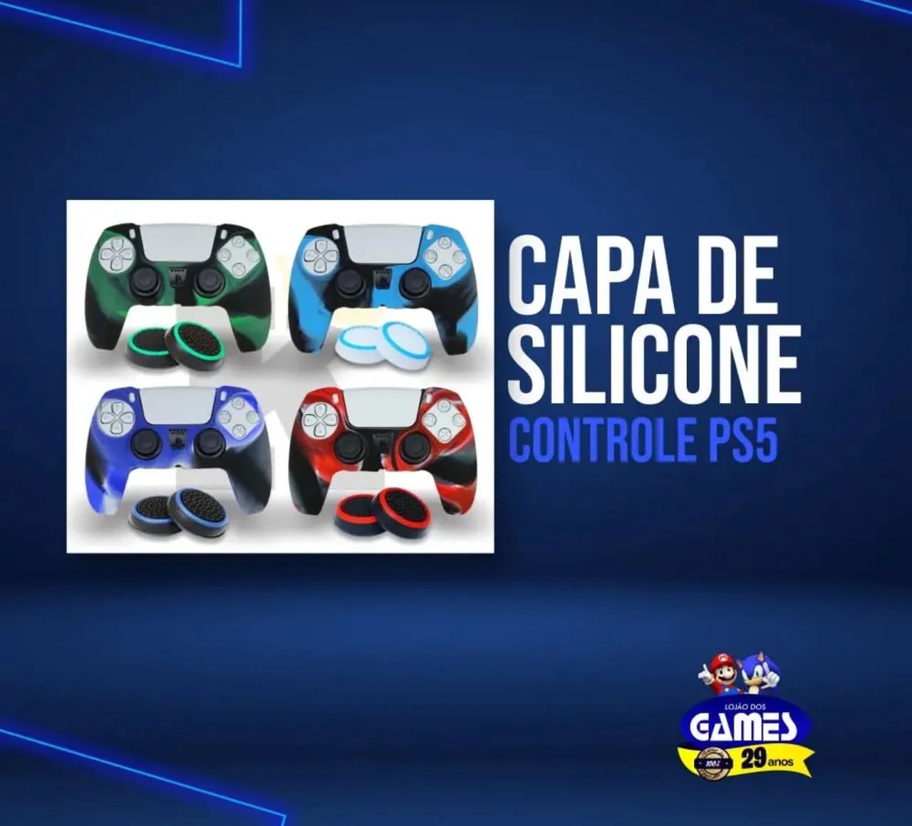 Capa de silicone pra controle de ps5 dualsense