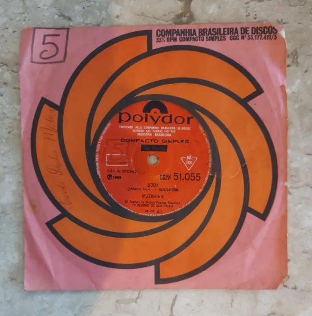 Mutantes Compacto Simples 1969 - Musicas 2001 e Dom Quixote