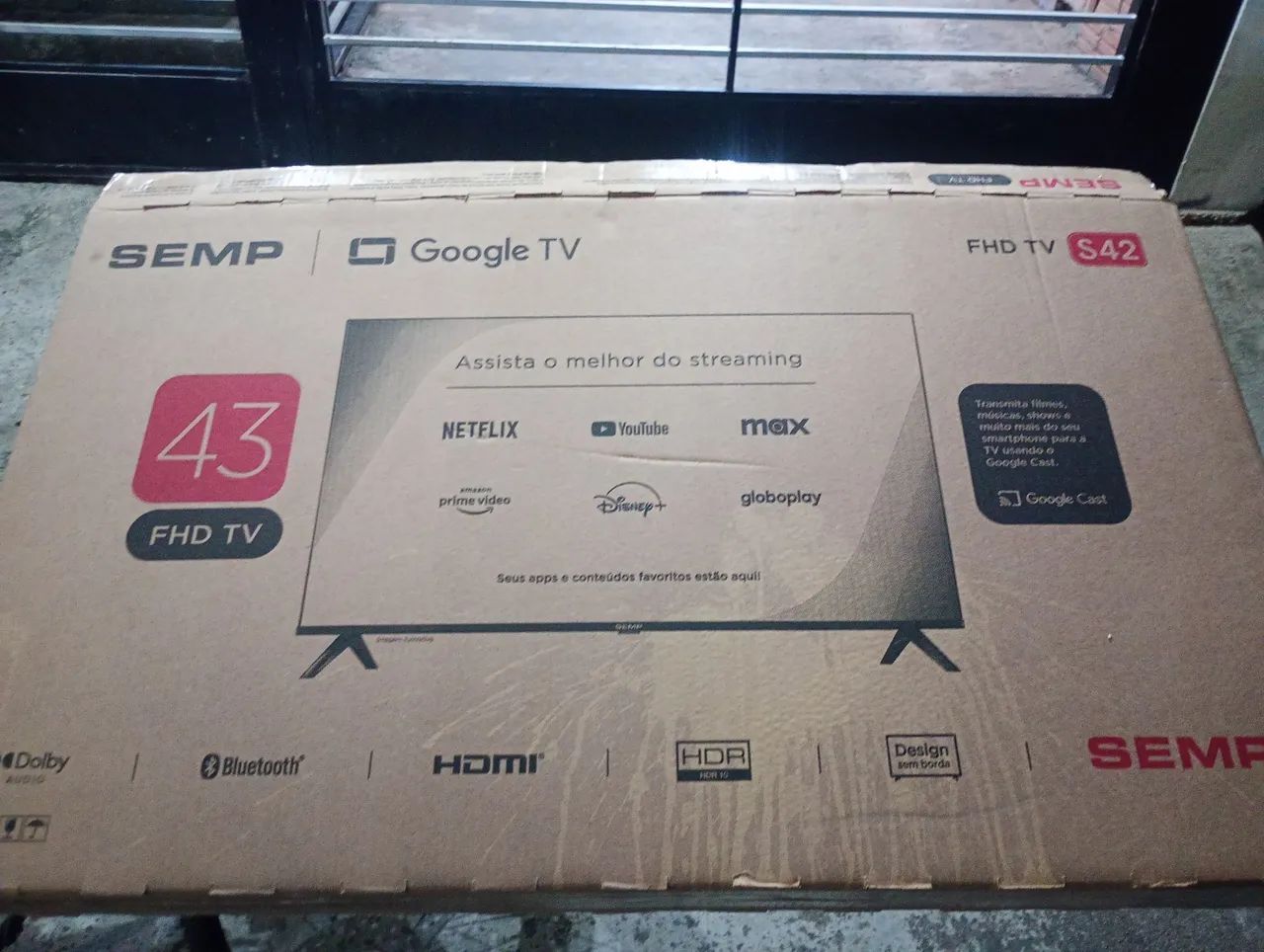 Vendo caixa de TV 43 polegas com isopor valor 40 obs não faço entrega retirar zona sul - Foto 4