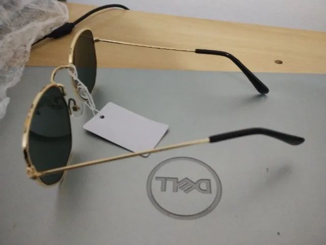 Oculos Sol Hexagonal UV400 - Lentes Verdes (Novo) - Foto 3
