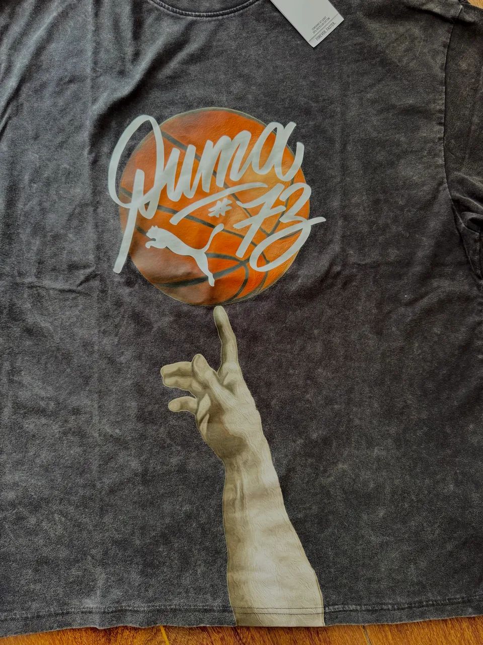 camiseta Puma Oversized Preta Estonada - Foto 2