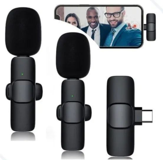 Microfone de Lapela Wireless sem Fio Duplo B-Max BM-221 Profissional para Iphone e Tipo C  - Foto 3