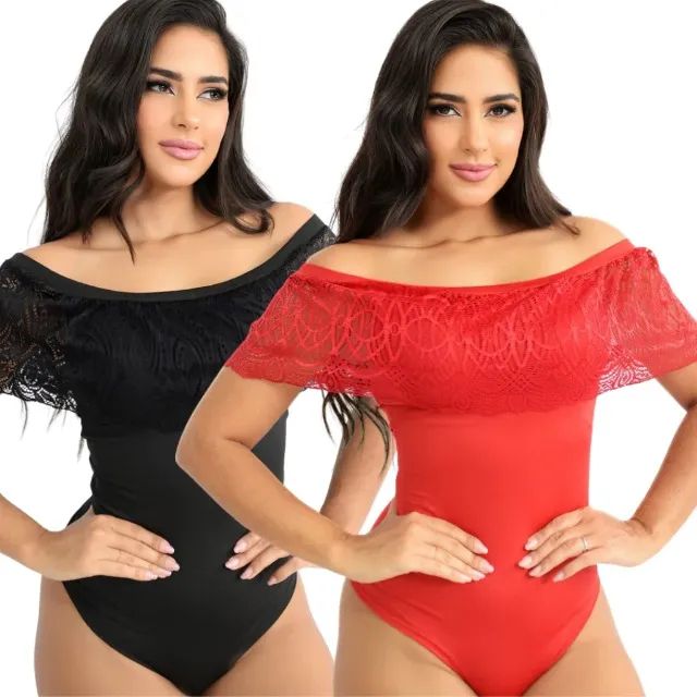 Body Feminino Ciganinha Ombro a Ombro com babado ( KIT COM 2 PEÇAS ) - Foto 4