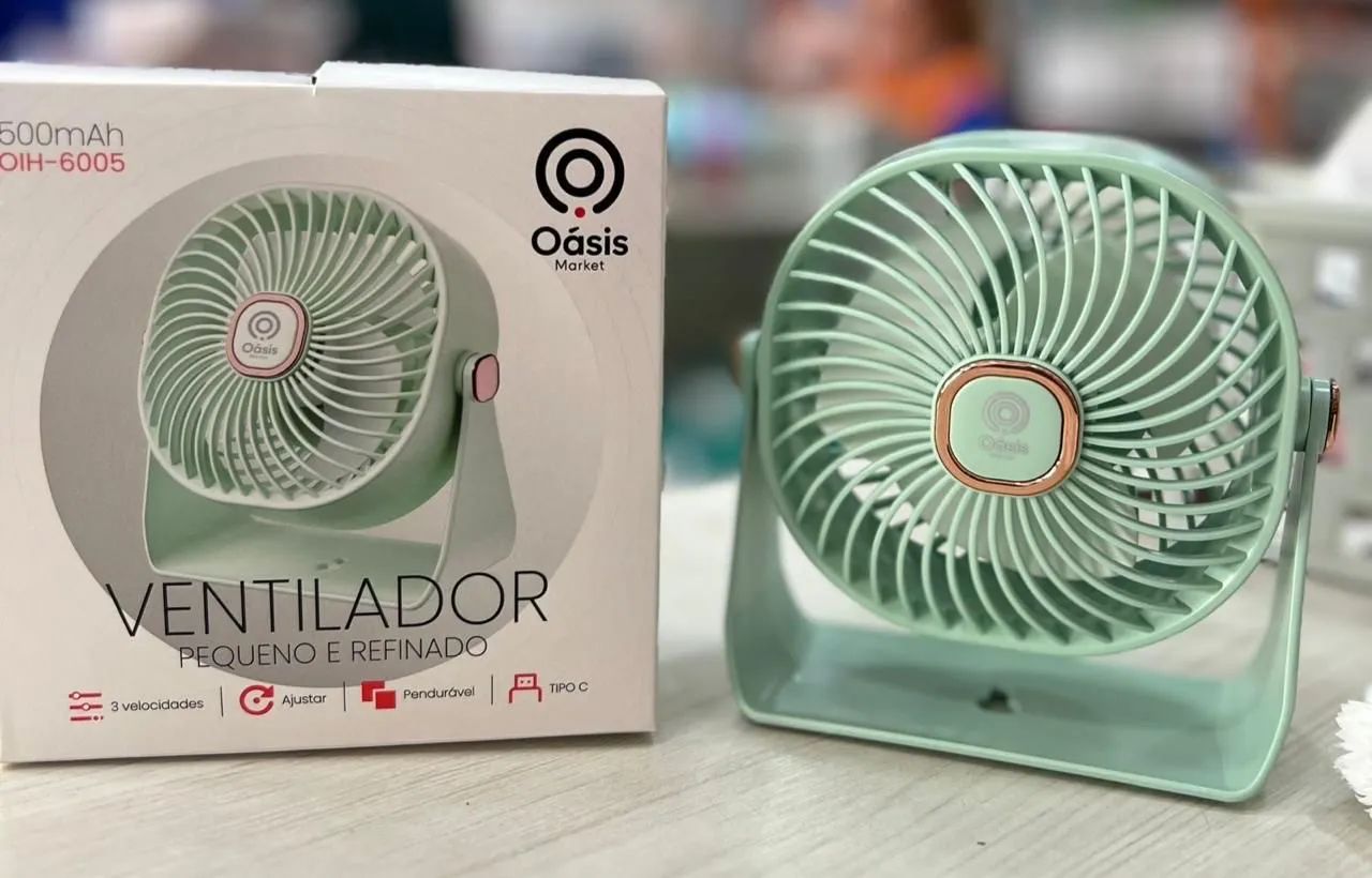 Ventilador de Mesa Pequeno e Refinado Oasis - Foto 4