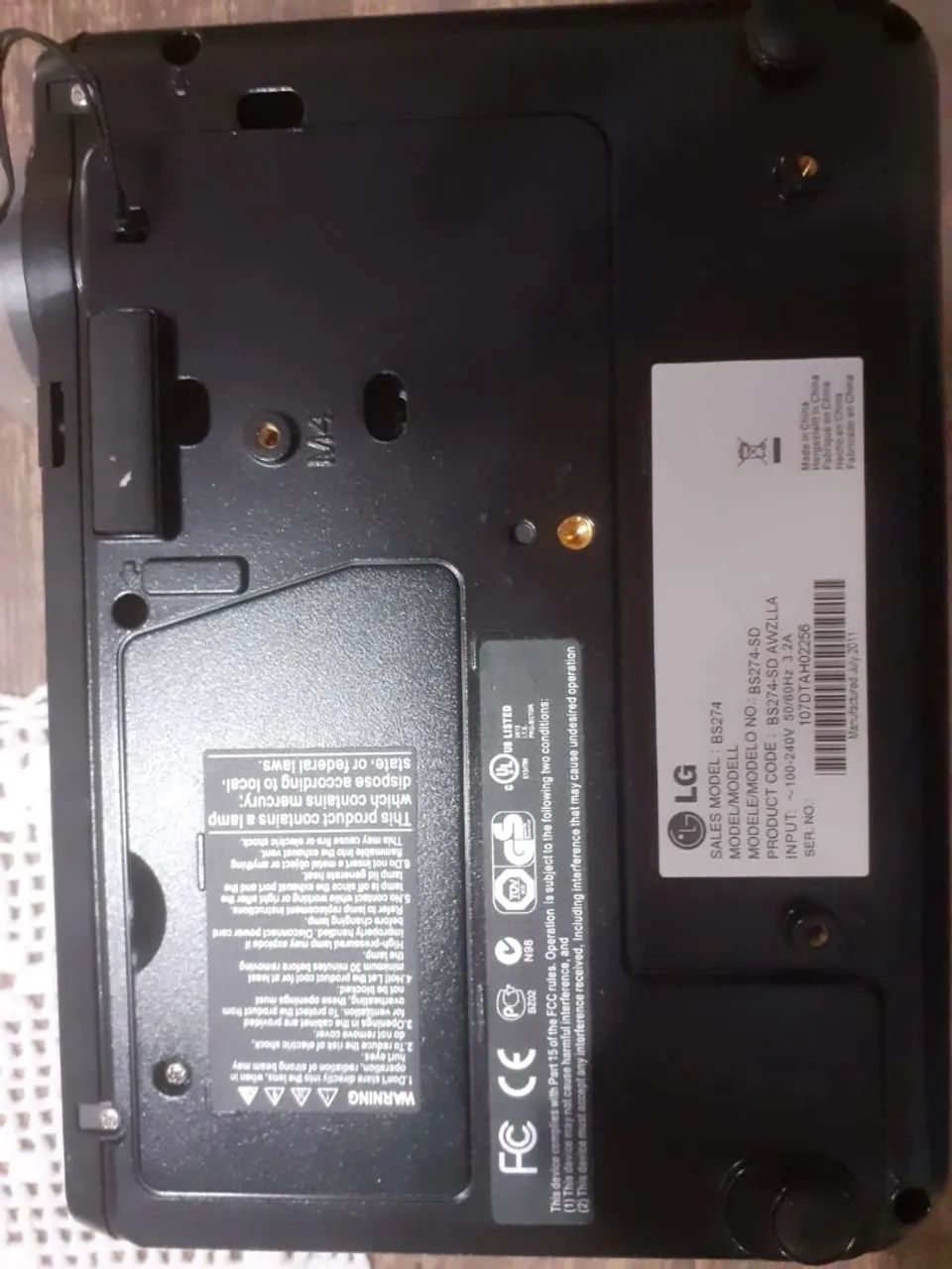 Projetor LG datashow usado64396801366787122