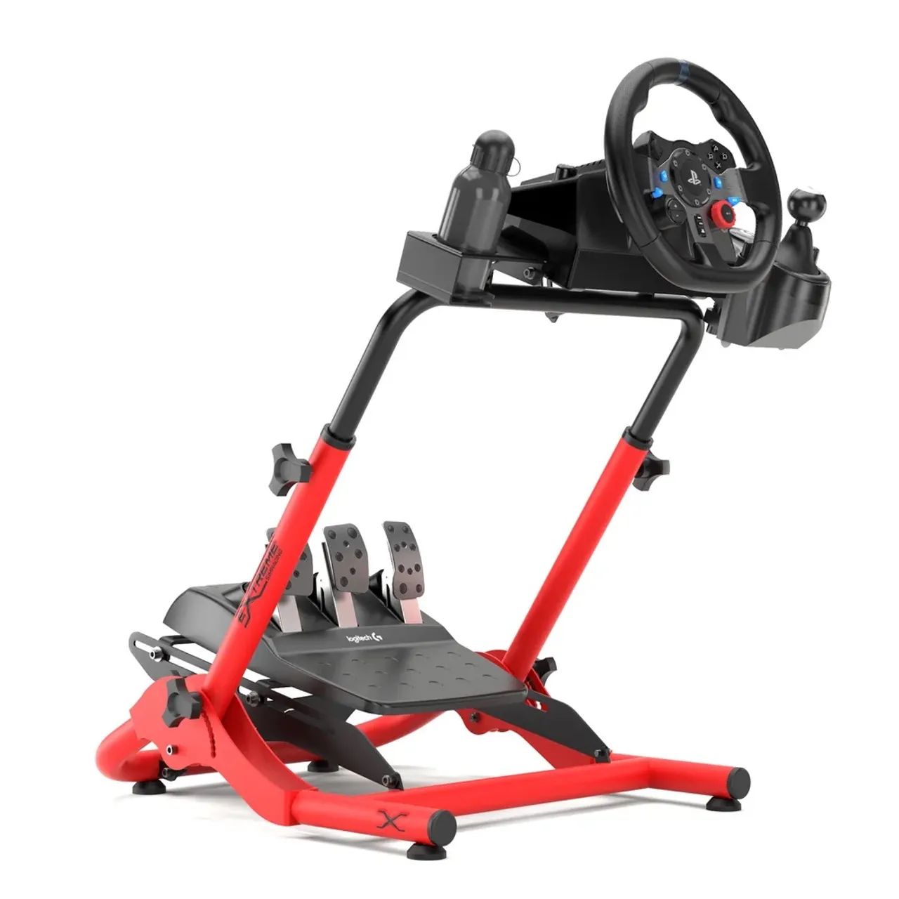 Volante G29 para PS5 completo com cockpit e cambio.