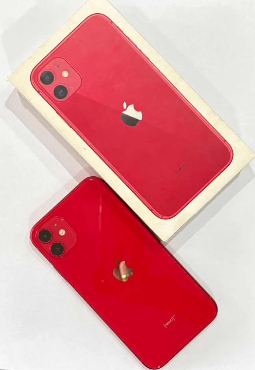 iPhone 11 Red 64 GB Caixa e com Nota - Celulares e
