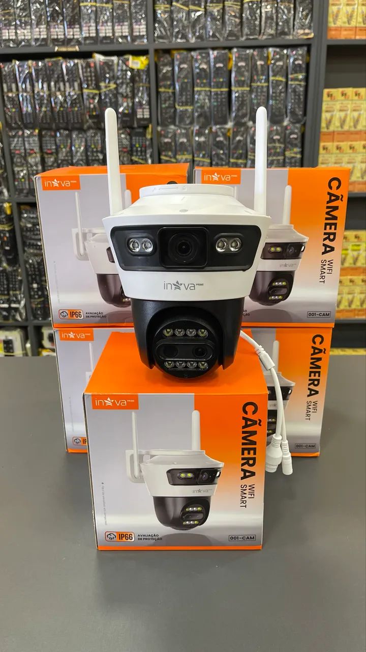 CÂMERA WIFI SMART COM DUAS LENTES - 900W PIXELS - 001-CAM - INOVA